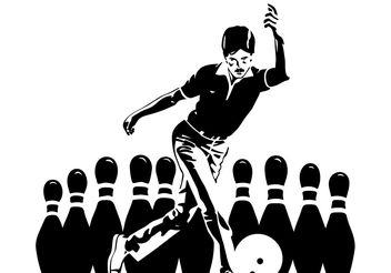 Man Playing Bowling - Kostenloses vector #158131
